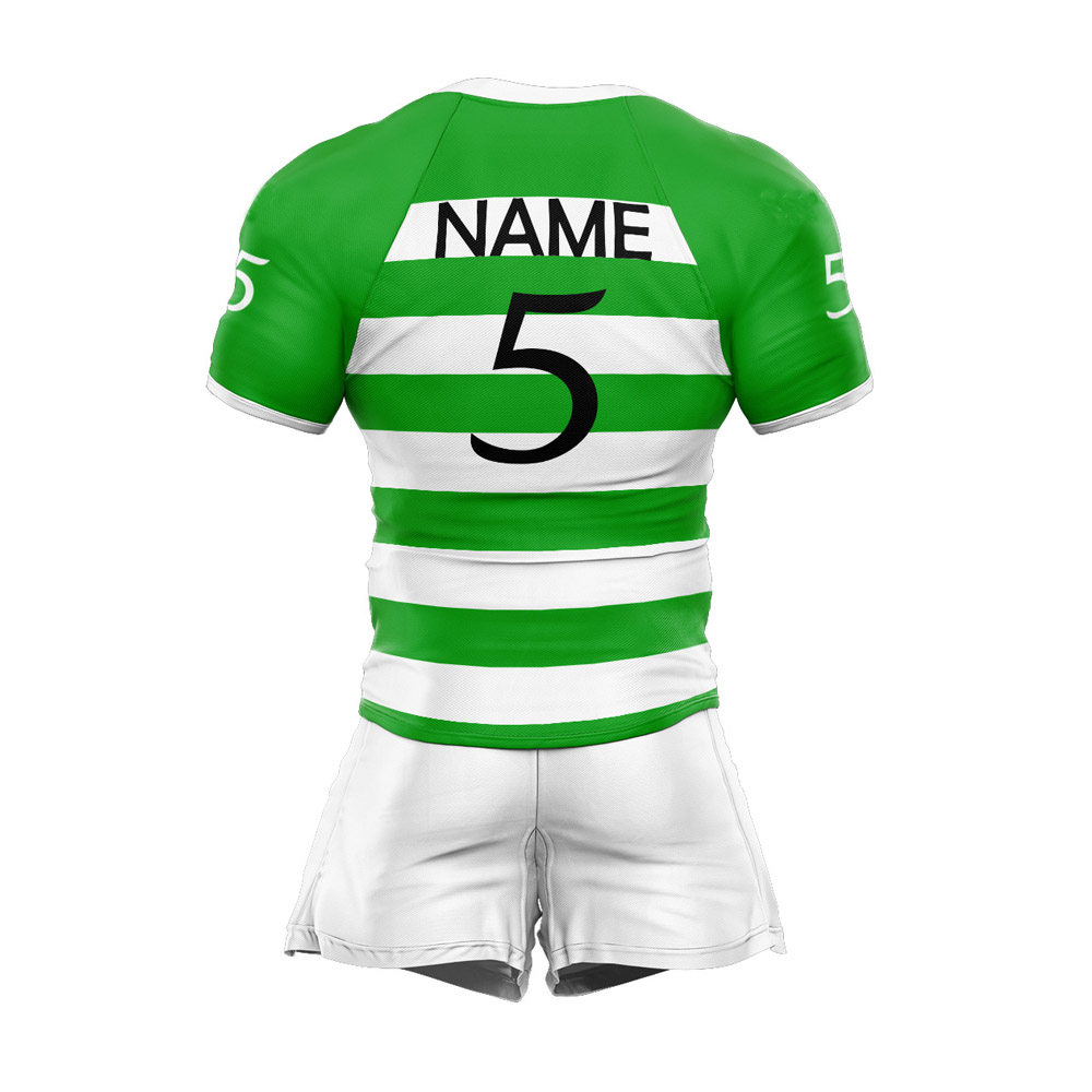green rugby uniform