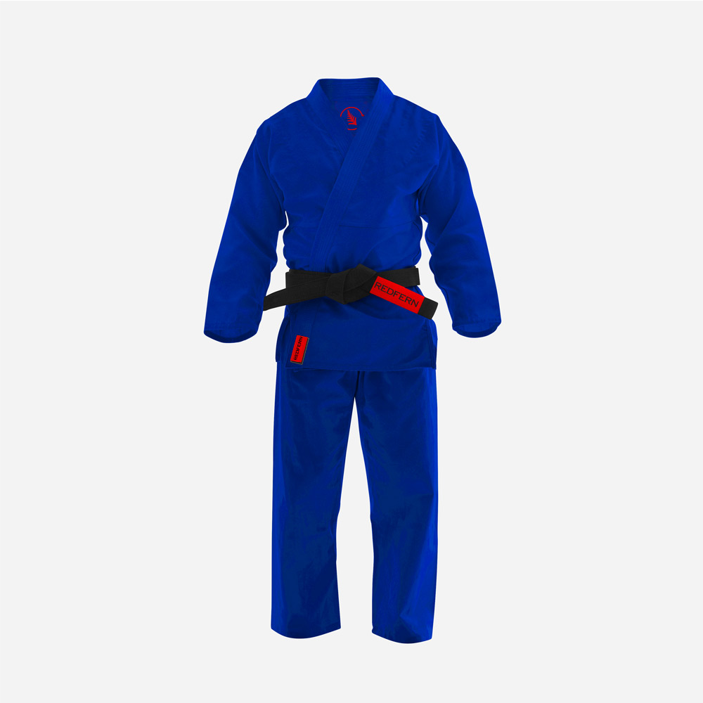 blue karate suit